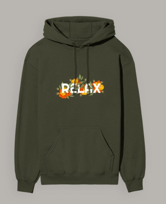 The 'Floral RELAX' Unisex Hoodie