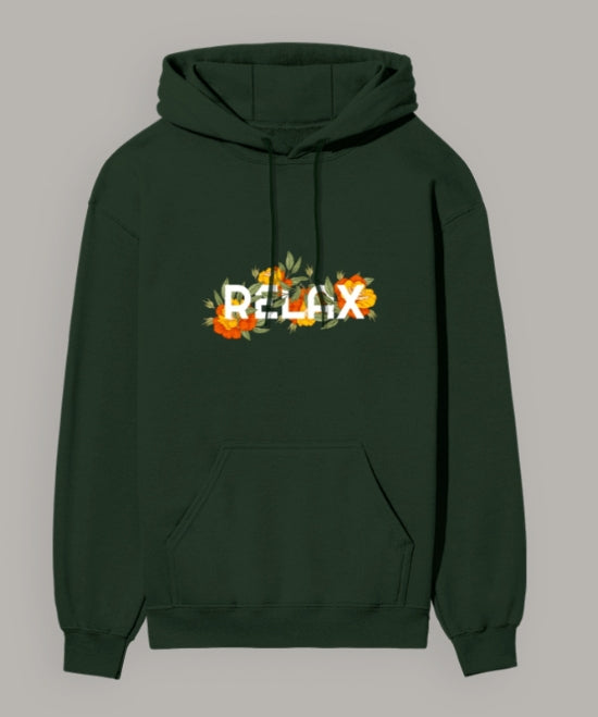 The 'Floral RELAX' Unisex Hoodie